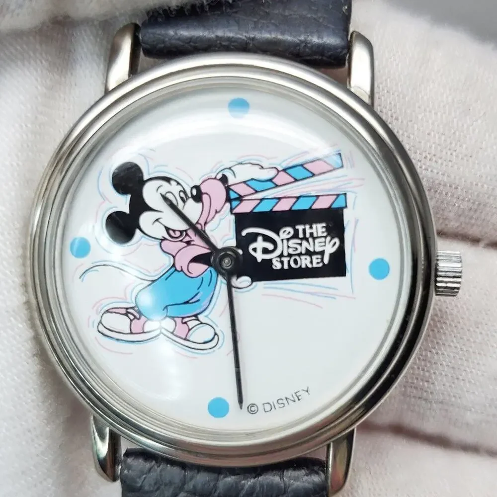 Rare Disney Store Mickey Mouse Clapper Watch Vintage